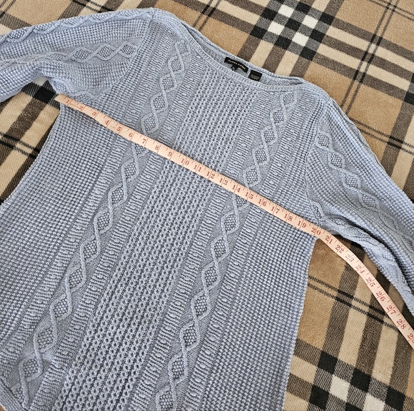JEANNE PIERRE Soft Blue Cable Knit Sweater - Picture 7 of 8